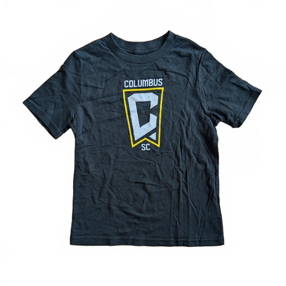 Columbus Crew SC Youth Black Cotton T-Shirt Size 5/6
